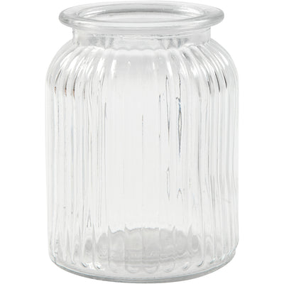 Creativ company tarro de cristal, al: 14,5 cm, p 11 cm, medida agujero 7 cm, 6 piezas 1 caja