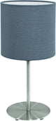 Lampada da tavolo Eglo pasteri - 1 luce - e27 - ø18cm - tessuto - grigio, antracite, bianco