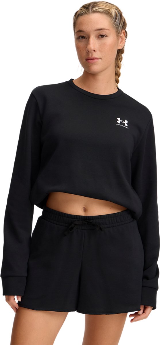 Maglia sportiva Under Armour UA Rival Terry Crew da donna - Nera