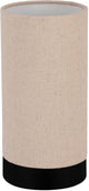 Lampada da tavolo Eglo feniglia - e27 - 25,5 cm - beige nero - lino