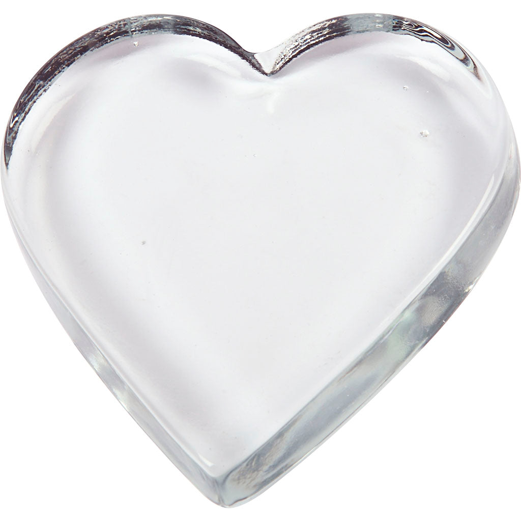 Creative Company Glass Hart trasparente 9x9cm, 10st.