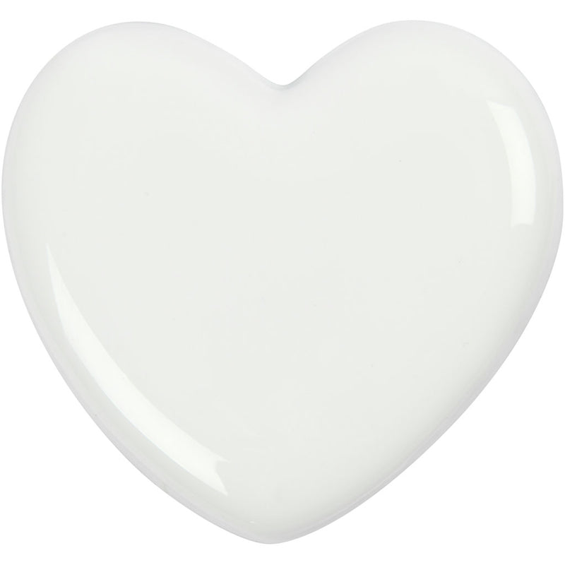 Cuore di vetro - bianco, 1 °.