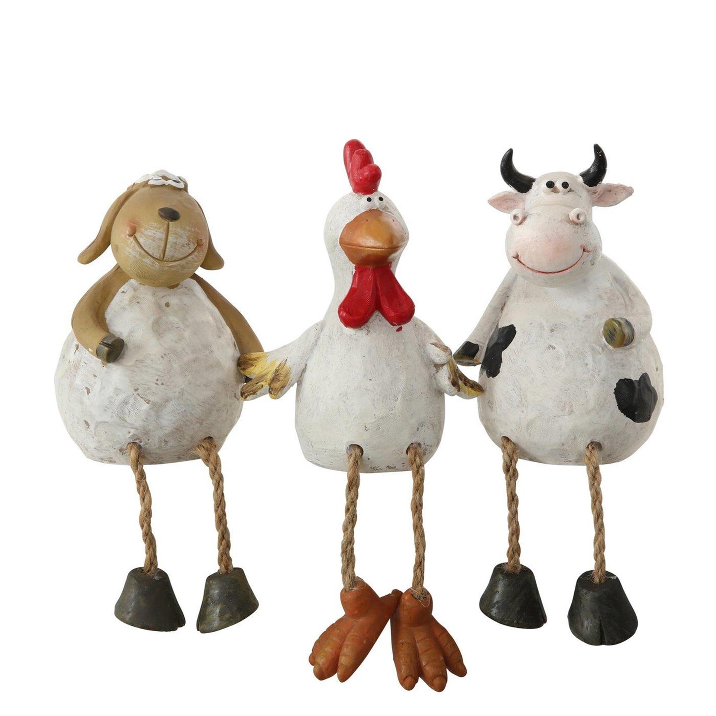 Boltze home animal de granja con patas colgantes h20cm
