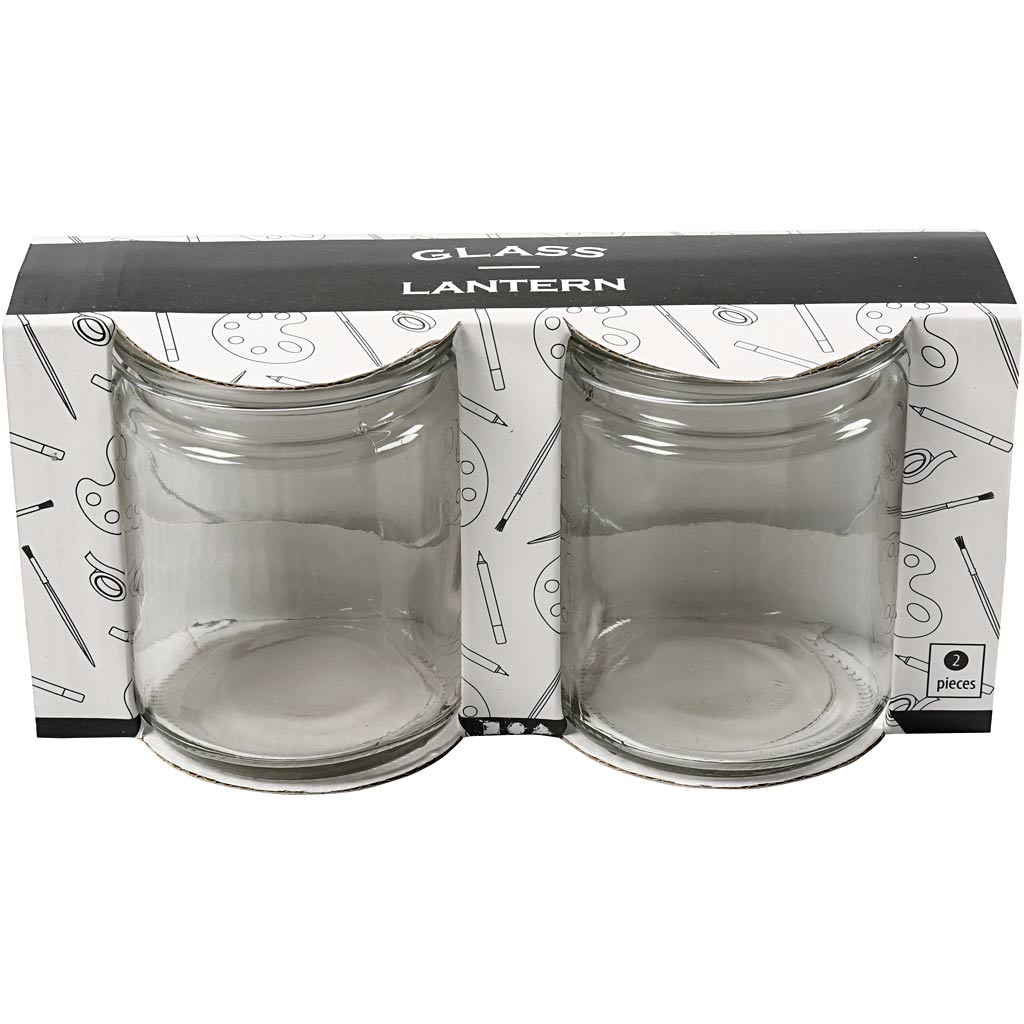 Creativ company lantern, h: 10 cm, d 7.6 cm, 2 pieces 1 box