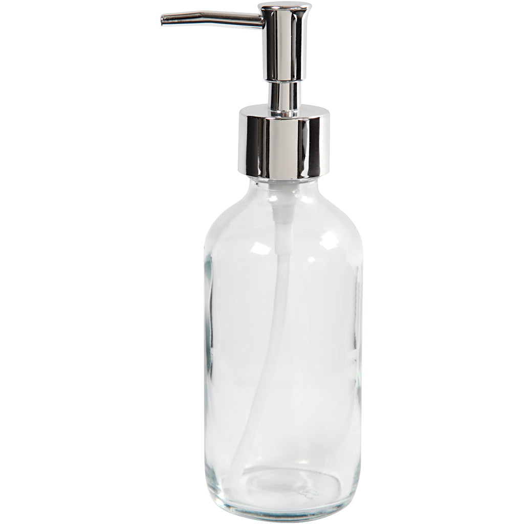 Pompa per sapone Creative Company, h: 19,3 cm, p 6,3 cm, 230 ml, trasparente, 1 pezzo