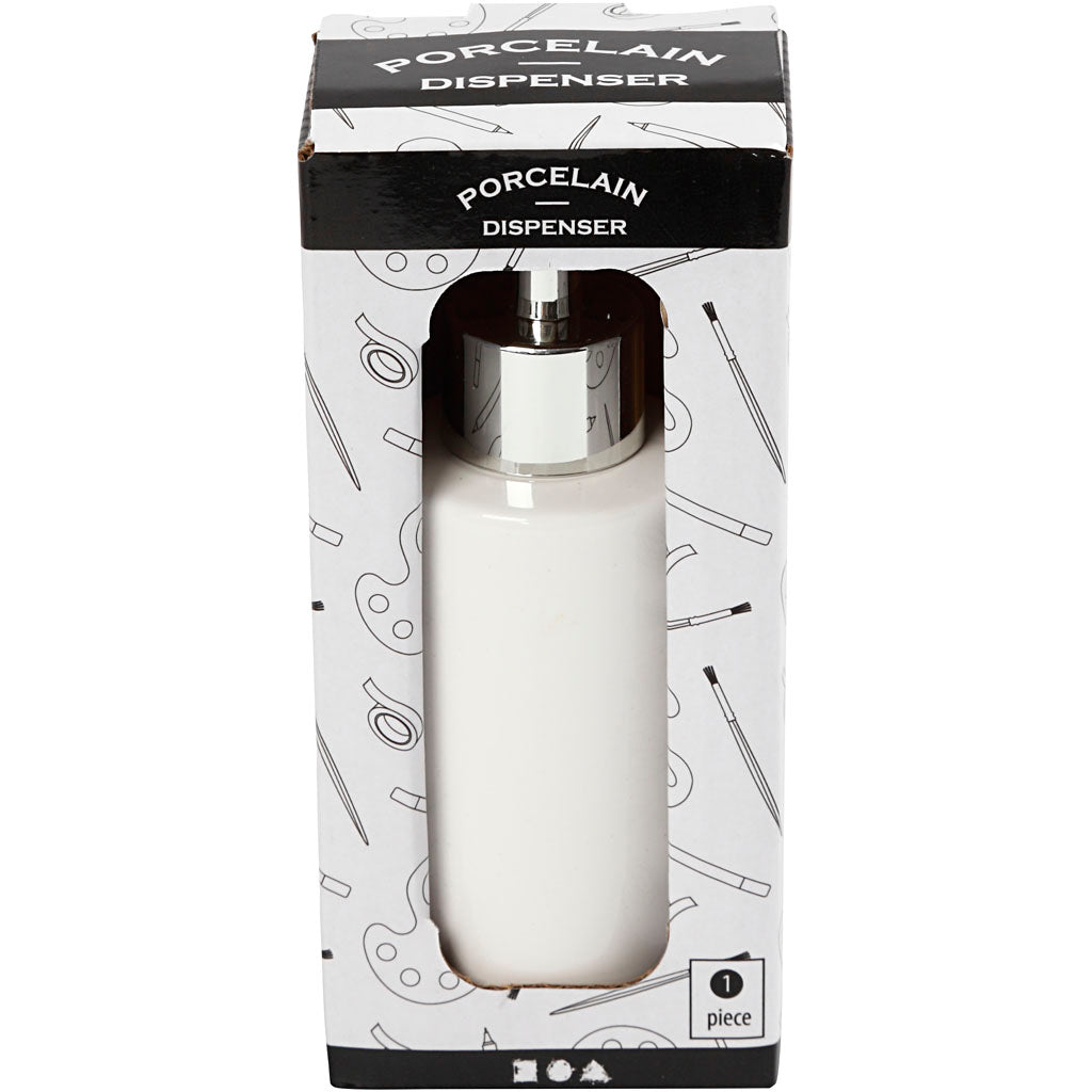 Pompa per sapone Creative Company, h: 16,5 cm, d 5,5 cm, 150 ml, bianco, 1 pezzo