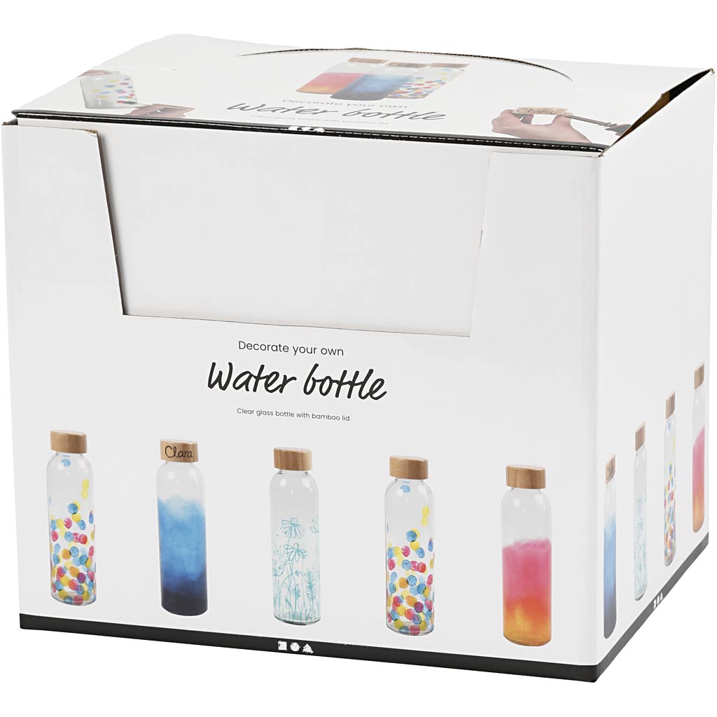 Creativ company botella de agua, h: 22 cm, d 6,7 cm, 500 ml, 12 piezas 1 caja