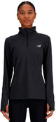 Sudadera deportiva New Balance Sport Essentials Space Dye 1 4 para mujer - Negro