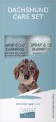 Greenfields vacht verzorgingsset voor teckel dachshund - voor gezonde en zachte vacht - wire coat shampoo en spray go droogshampoo 250ml