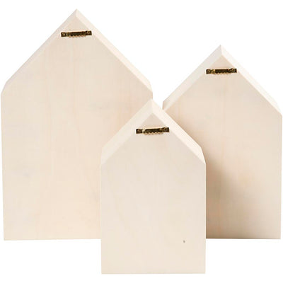 Creativ company https: www.cchobby.nl showdozen-huizen-h-20-3-25-3-31-cm-d-10-cm-b-13-16-2-20-cm-3-stuk-1-set