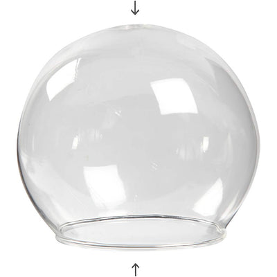Creativ company vaso en forma de campana sin base, d 8 cm, medida agujero 5 cm, transparente, 4 piezas 1 caja