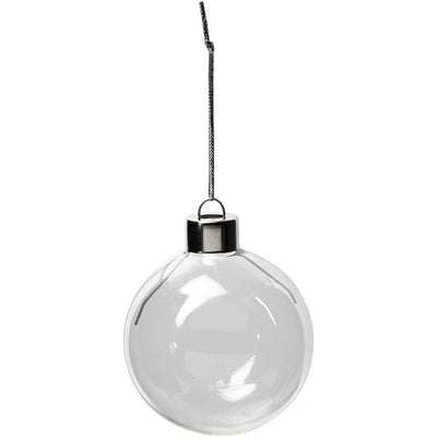 Creativ company adornos de cristal, h: 6,9 cm, p 5,9 cm, transparente, 8 piezas 1 caja
