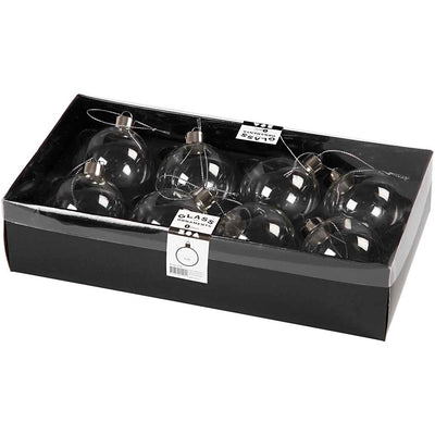 Soprammobili in vetro Creative Company, h: 6,9 cm, p 5,9 cm, trasparente, 8 pezzi 1 scatola