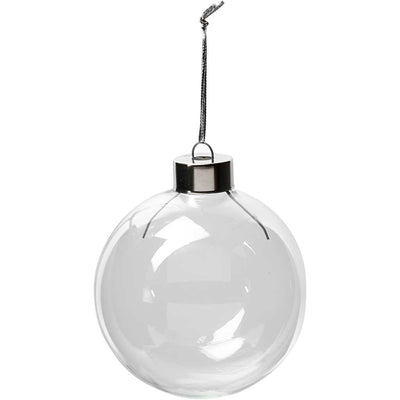 Creativ company adornos de cristal, h: 8,9 cm, d 7,9 cm, transparente, 6 piezas 1 caja