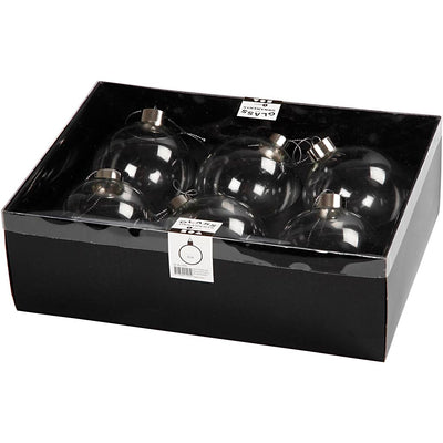 Soprammobili in vetro Creative Company, h: 8,9 cm, p 7,9 cm, trasparente, 6 pezzi 1 scatola