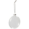 Bola de Navidad de cristal plano Creativ company, d 8 cm, grosor 2,1 cm, 6 piezas 1 caja