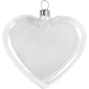 Creative Company Flat Glass Heart, H: 9 cm, B: 7,8 cm, spessore 2,1 cm, 6 pezzi 1 scatola