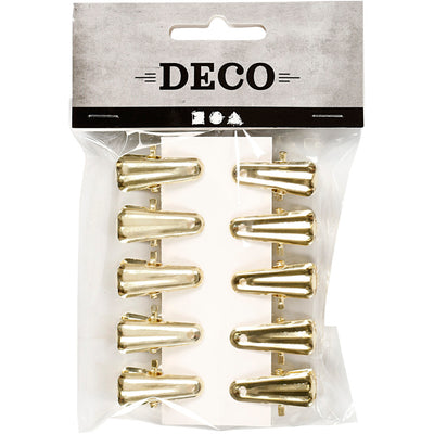 Mollette decorative Creativ Company, l: 27 mm, l: 14 mm, oro, 10 pezzi 1 scatola