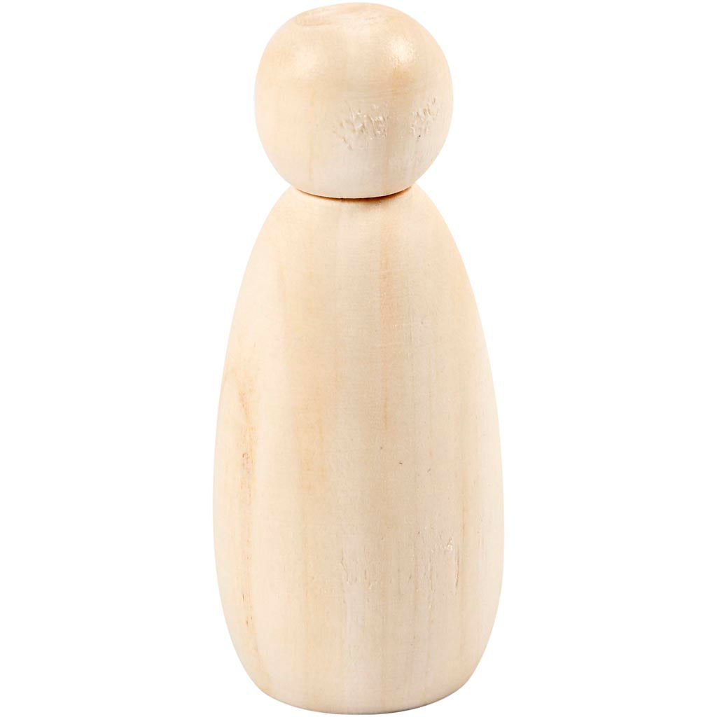 Figura in legno Creative Company, h: 8 cm, d 3,8 cm, 3 pezzi 1 scatola