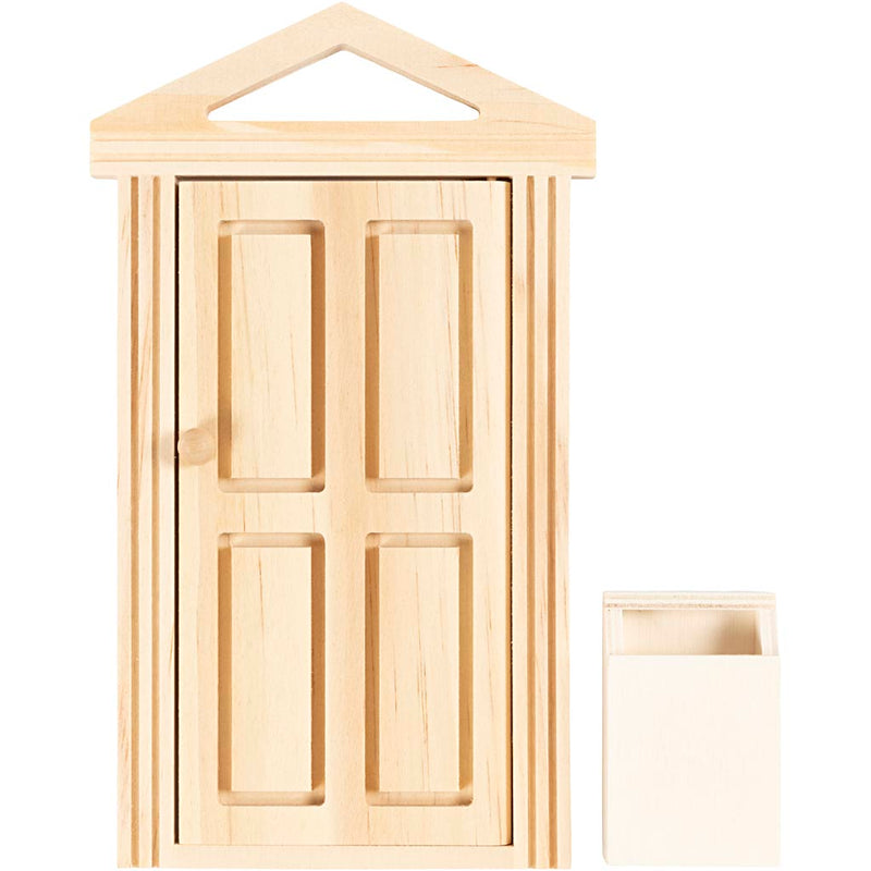 Creativ Company Mini Door and Bogsetbox hecho de madera.