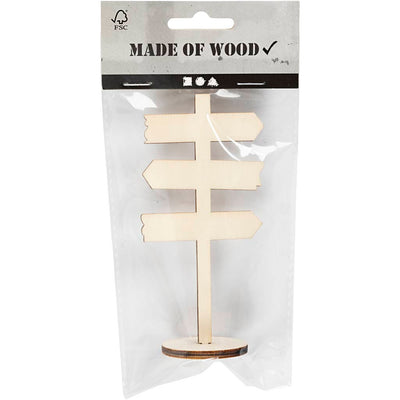 Flechas de placas de madera de Creativ Company a pie, 12 cm