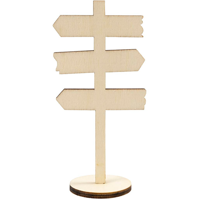 Frecce di piastre di legno della compagnia creativa a piedi, 12 cm