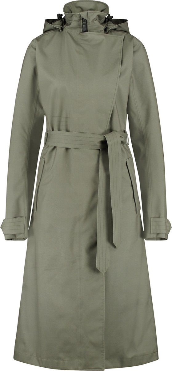 Agu trench lungo impermeabile urbano outdoor donna - verde - m