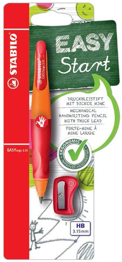 Stabilo mechanical pencil easyergo hb 3.15mm right or rd | 5 piezas
