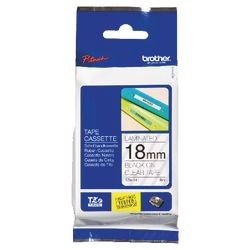 Nastro per etichette brother tze141 18mmx8m nero trasparente