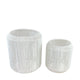 Set lanterne Dijk Natural Collection 2 pezzi h30 e h40 cm bianco