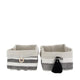 Dijk Natural Collection cestino in tessuto 18x18x12 cm bianco nero set da 2