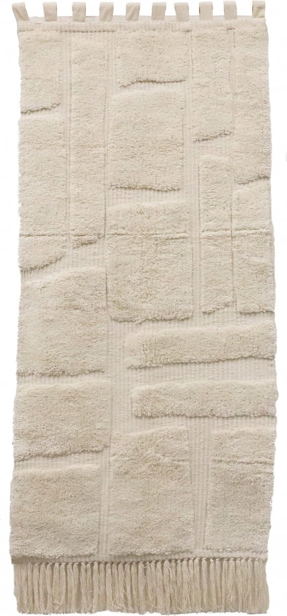 Placca da muro collezione Hd blocchi cotone avorio 77x2x180cm