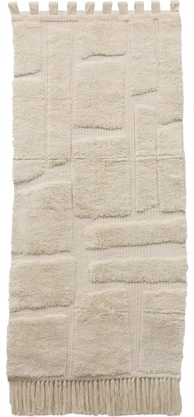 Hd collection wall plaque blocks cotton ivory 77x2x180cm