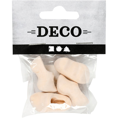 Zoccoli di legno olandesi dell'azienda Creativ, L: 30 mm, 2 paia 1 scatola