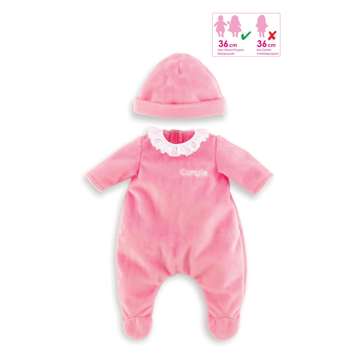 Corolle mon Grand Poupon - Piga rosa con cappello, 36 cm