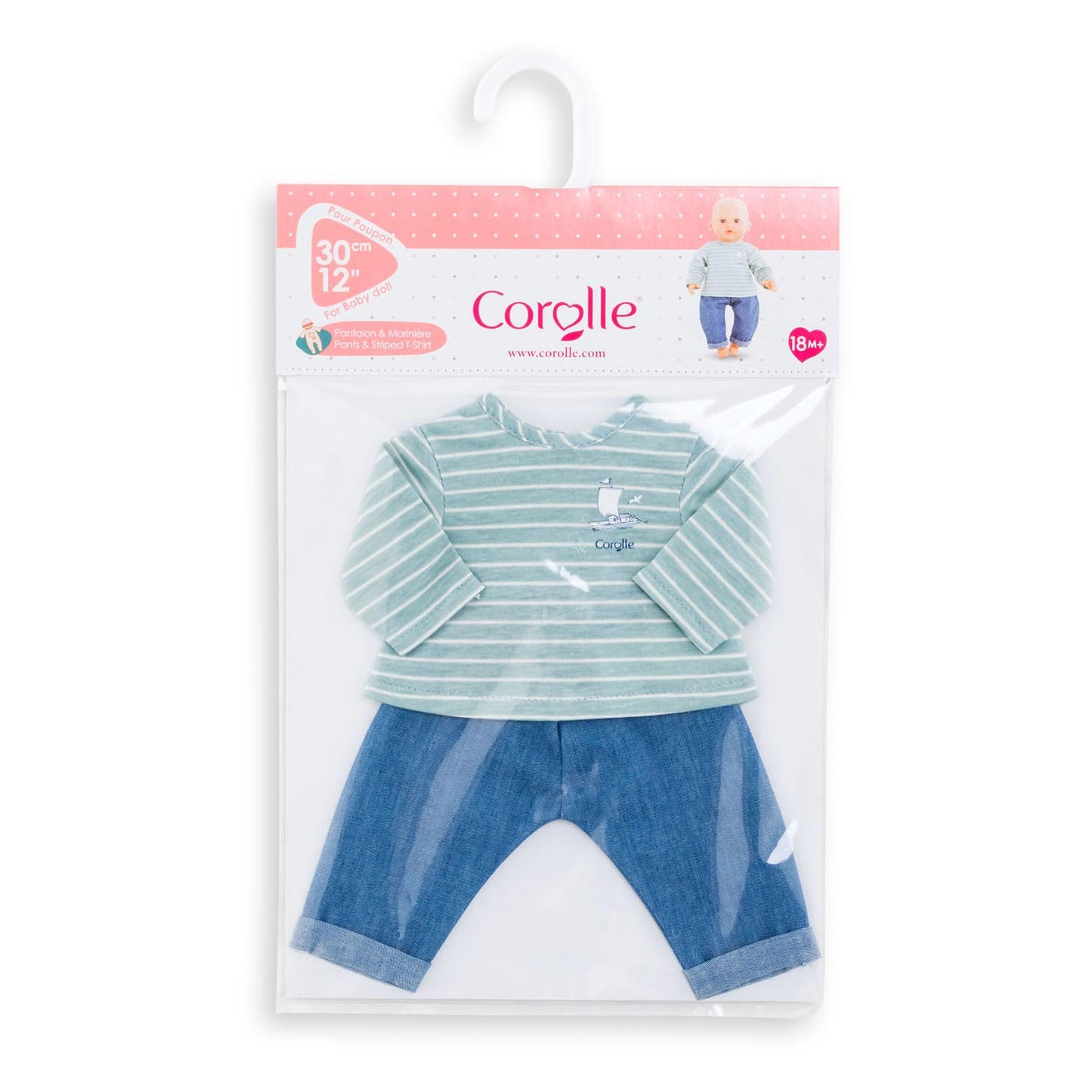 Corolle mon Premier Poupon - Pantaloni delle bambole con camicia, 30 cm