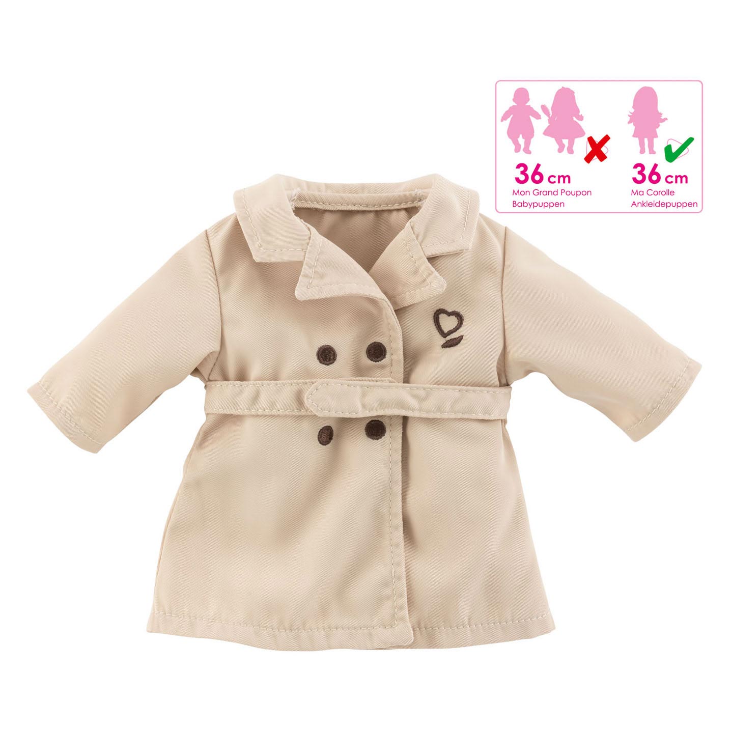 Corolle ma chaqueta de muñecas beige