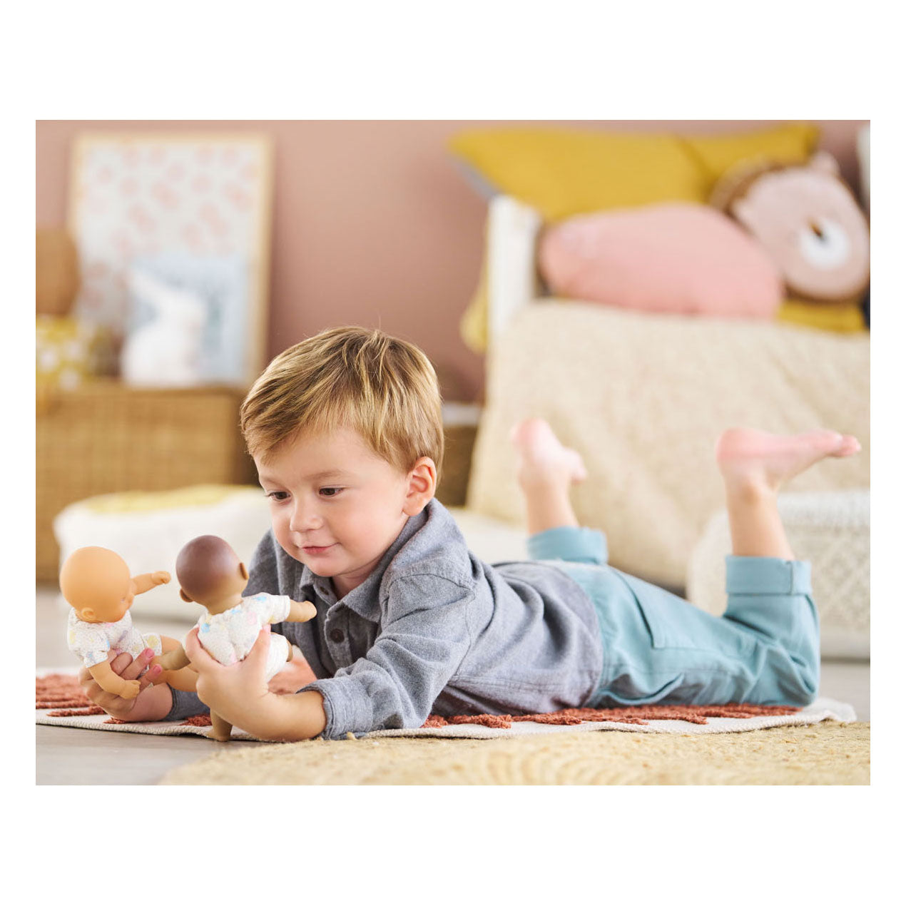 Corolle Mon Poupon Mini Calin Babypop Ojos marrones de conejo, 20 cm