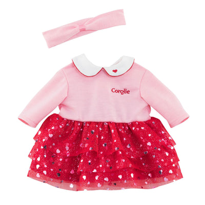 Vestido y diadema de Corolle Mon Grand Poupon Hartjes, 36 cm