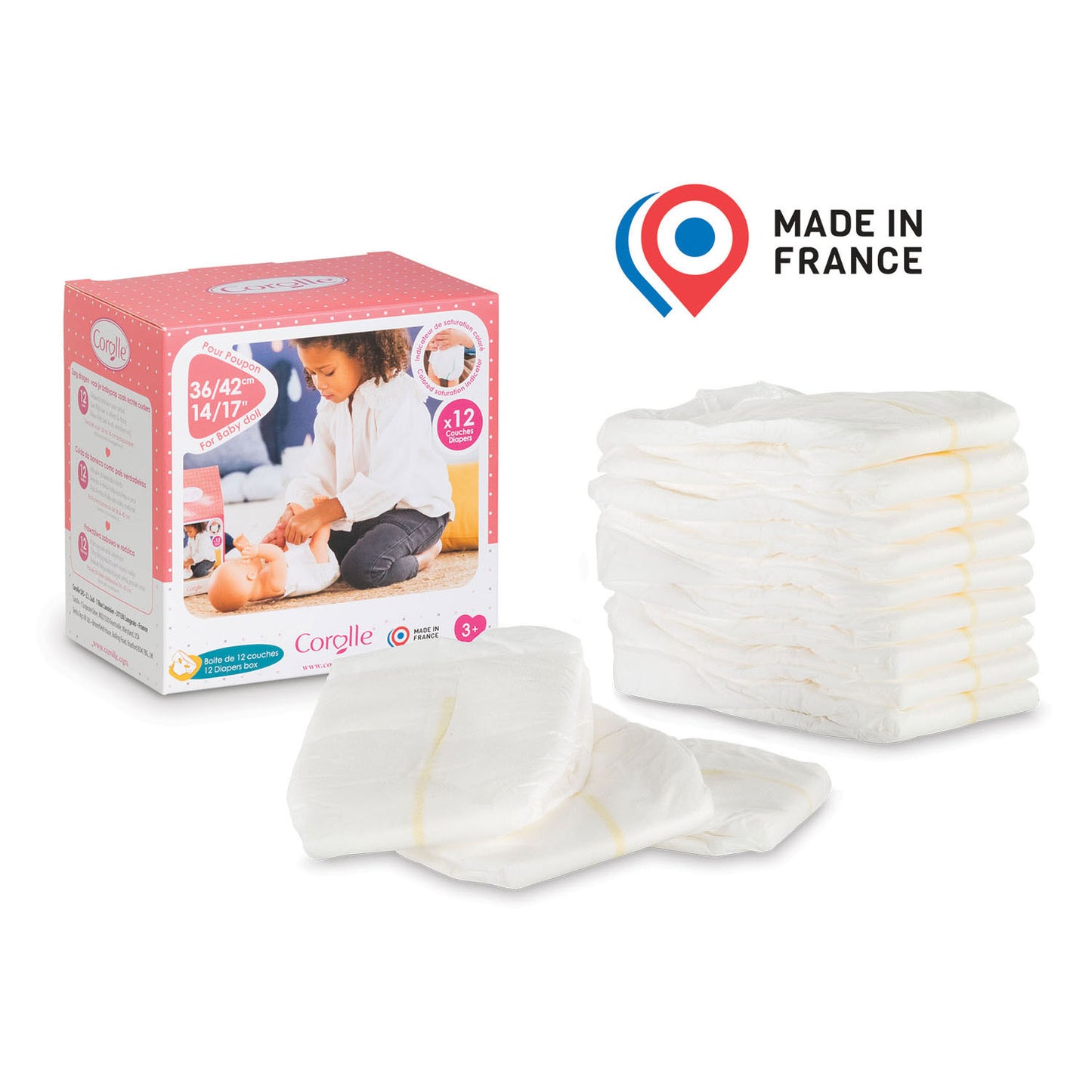 Corolle Mon Grand Poupon Diapers, 12st.