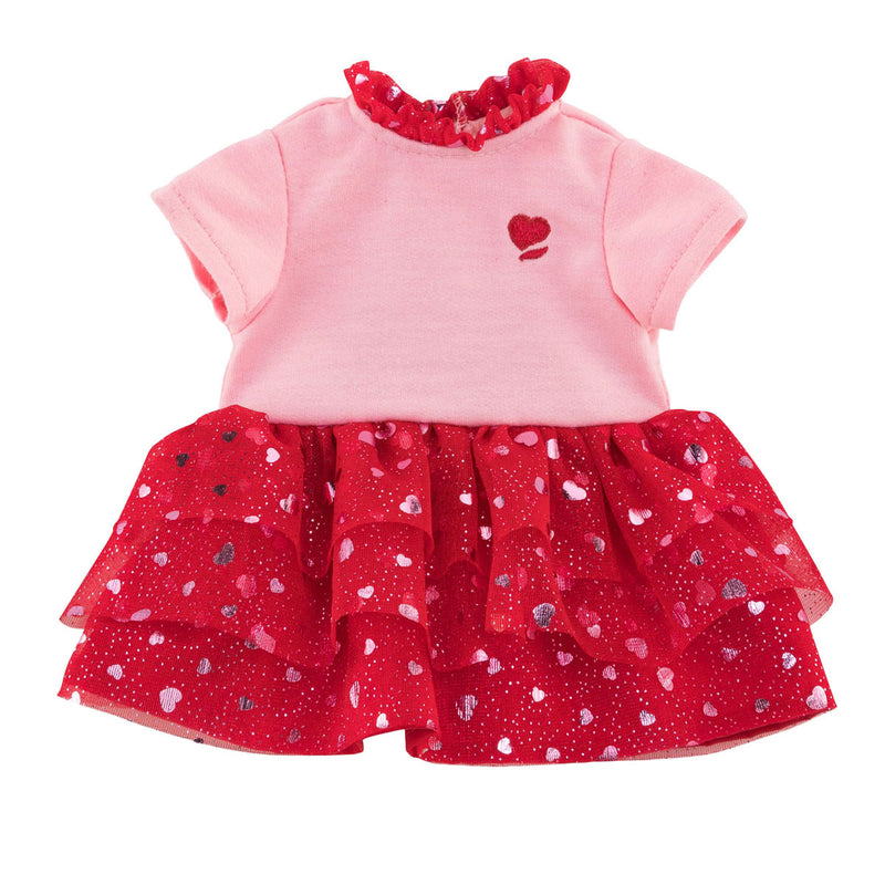 Vestido de Corolle Ma con corazones, 36 cm