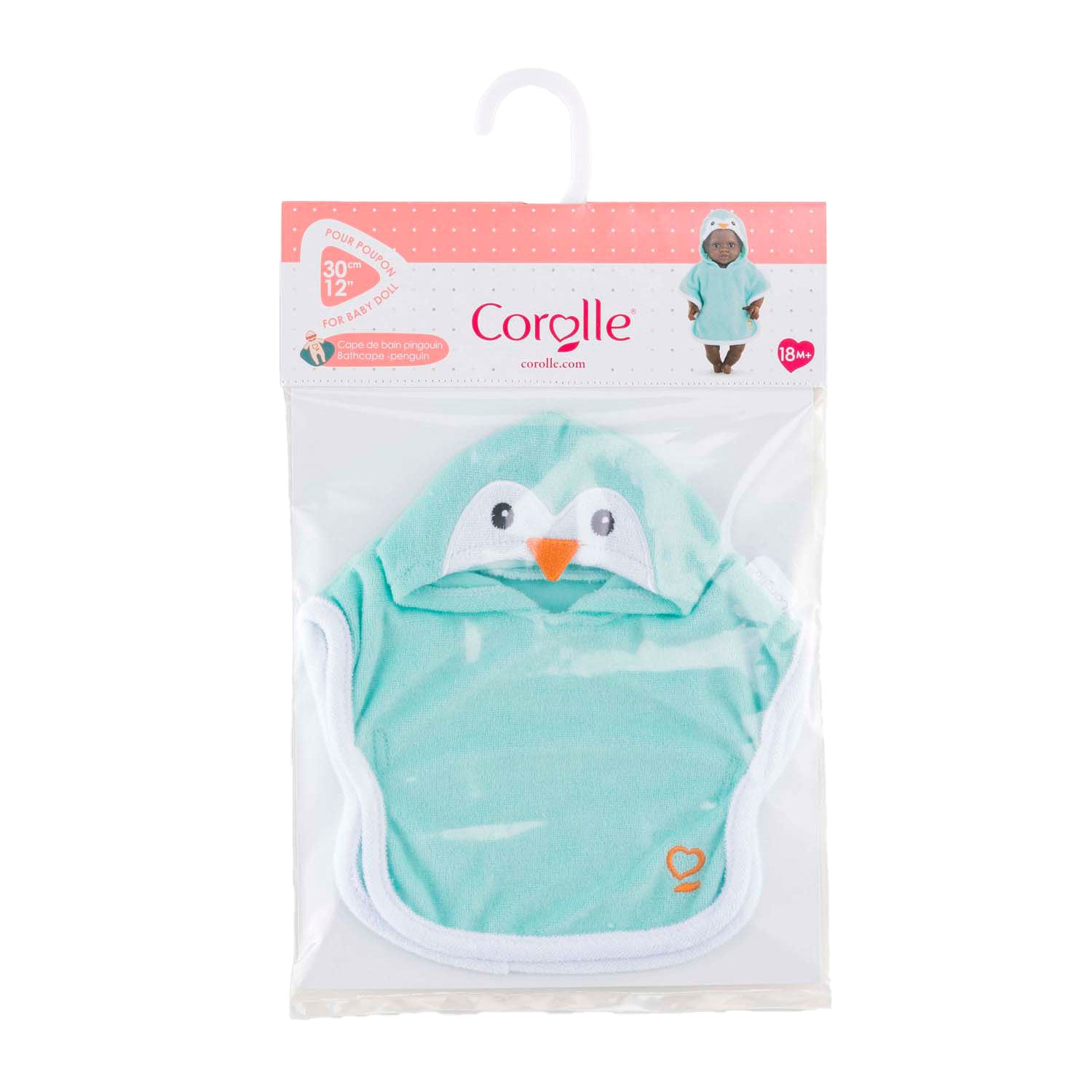 Corolle Badcape per baby pop - pinguino, 30 cm