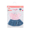 Gonna corolle con volant e maglietta per bambola per bambini, 30 cm.