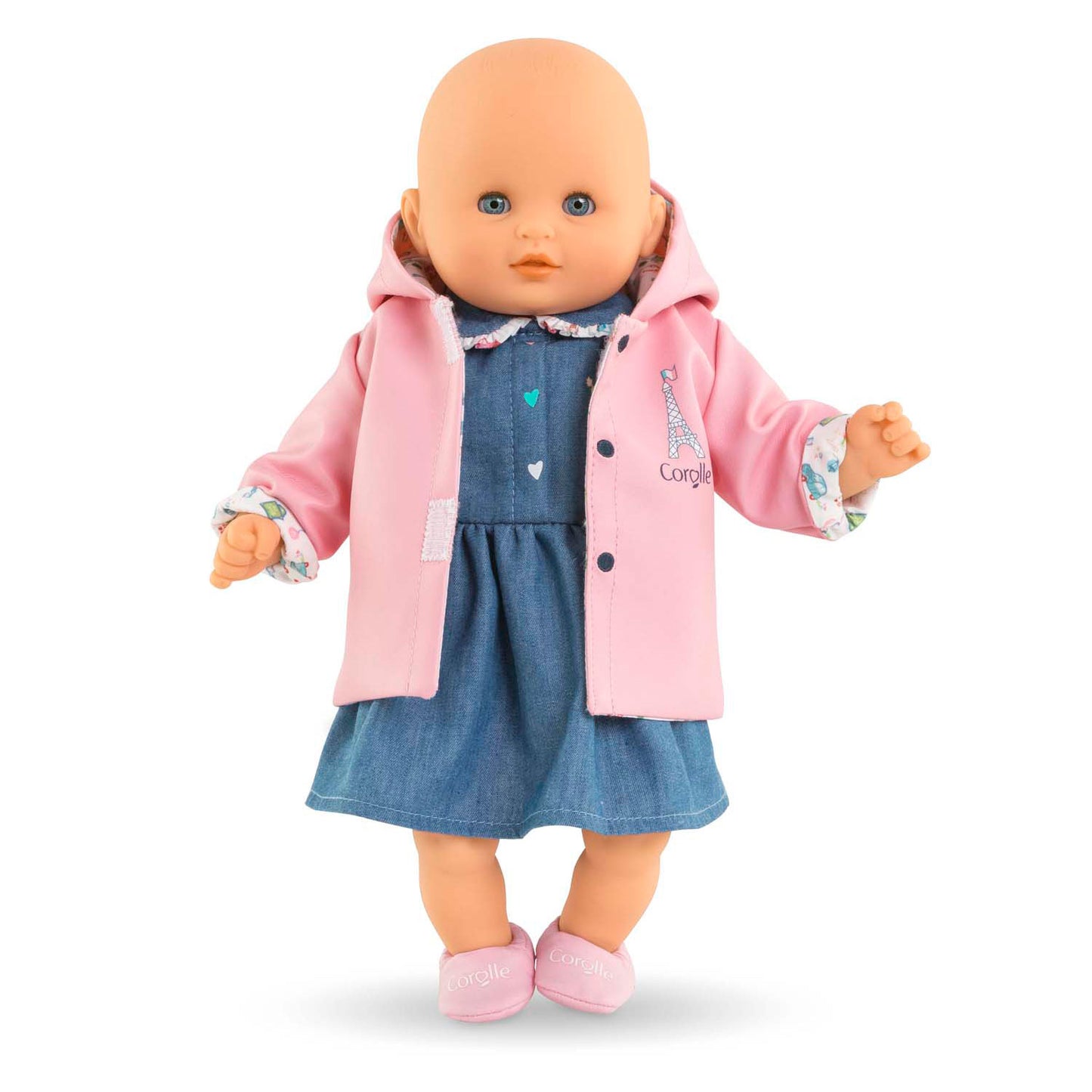 Raincoat reversibile Corolle per bambola per bambini, 30 cm