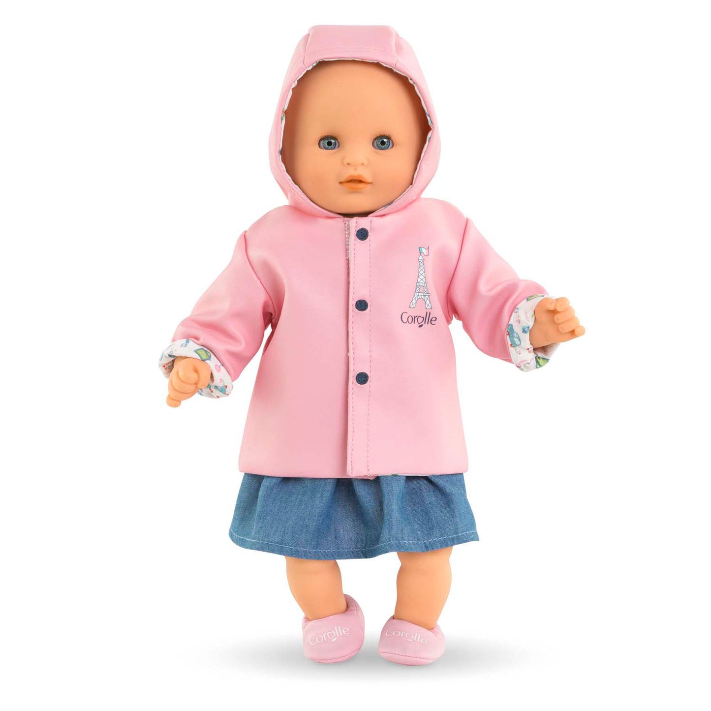 Raincoat reversibile Corolle per bambola per bambini, 30 cm