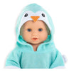 Corolle badcape voor babypop - pinguin, 36cm