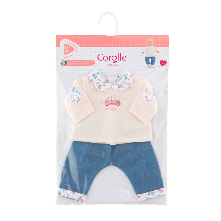 T-shirt Corolle e jeans per baby bambola, 36 cm