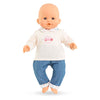 Camiseta de Corolle y jeans para muñeca, 36 cm