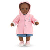 Raincoat reversibile Corolle per bambola per bambini, 36 cm