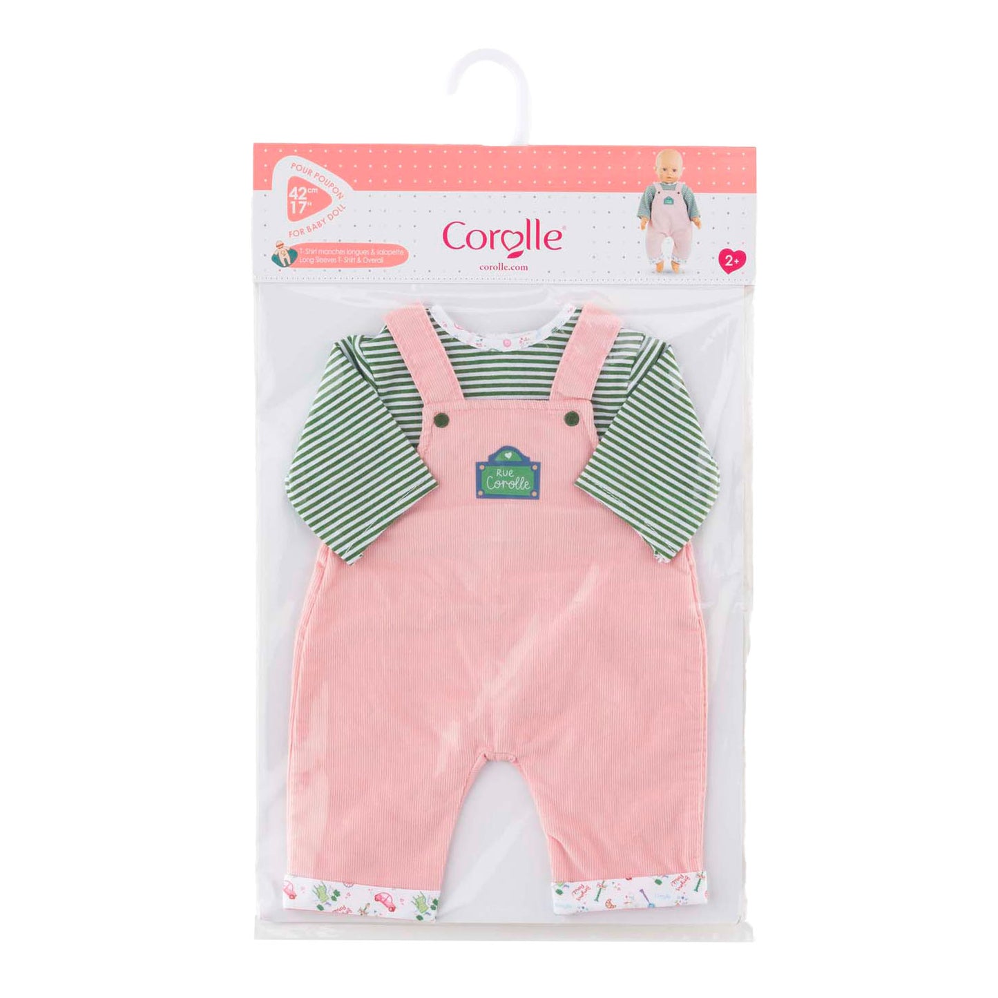 Corolle T-shirt and overall for Baby Pop, 42cm